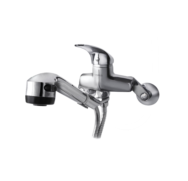 Vòi bếp nóng lạnh rút dây gắn tường AM 5003